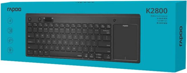 Rapoo Wireless Multimedia Keyboard With Touch Pad- K2800 - Image 5